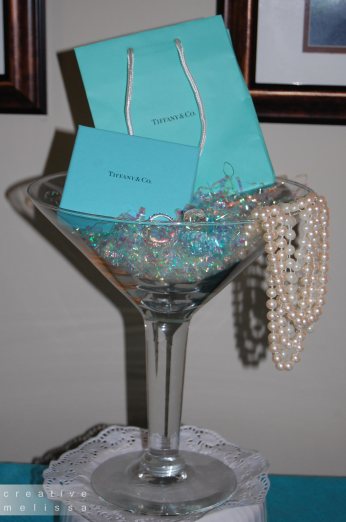 Table Centerpiece for Tiffany wedding Shower Brunch - Creative Melissa Designs