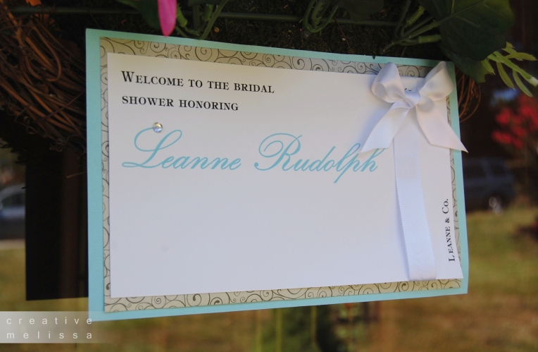 welcome to bridal shower sign tiffany and company